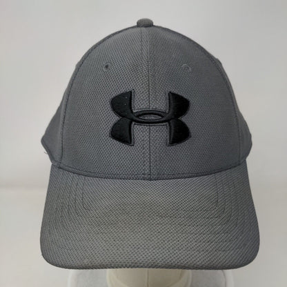 Under Armour Fitted Hat Gray L/XL Classic Fit Embroidered Blitzing 6 Panel