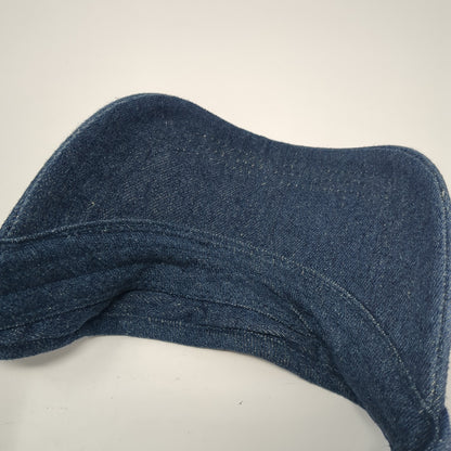 Unbranded Strapback Sun Visor Hat Blue One Size Adjustable Denim Blank