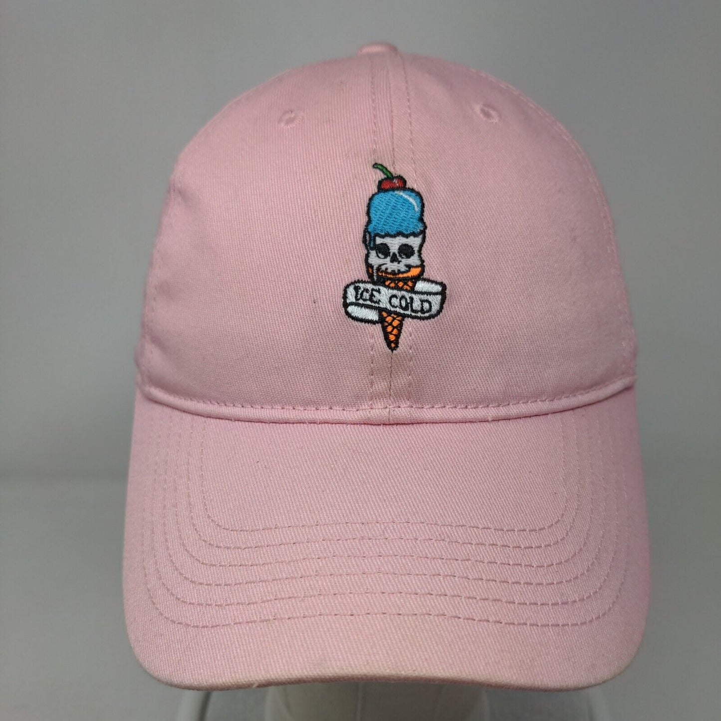 Ice Cold Ice Cream Slideback Hat Pink OSFM Adjustable Embroidered Proper Cause