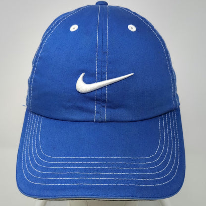Nike Baseball Cap Blue One Size Embroidered Swoosh Contrast Stitch Golf Hat
