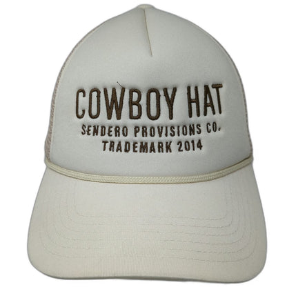 Sendero Provisions Co. Trucker Hat Beige One Size Rope Cowboy Mesh Snapback