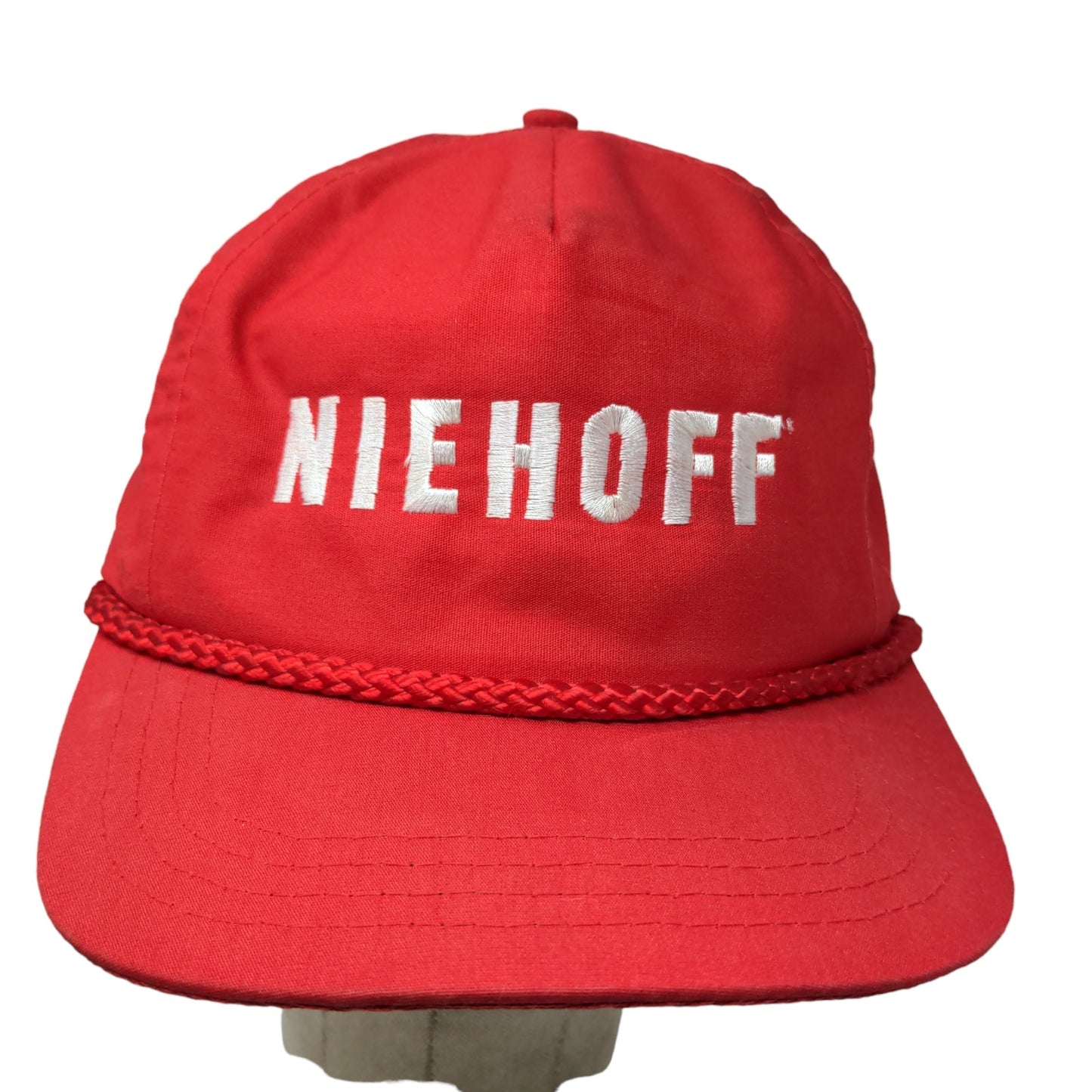 Niehoff Men's Slideback Hat Red OSFA Embroidered Logo Adjustable