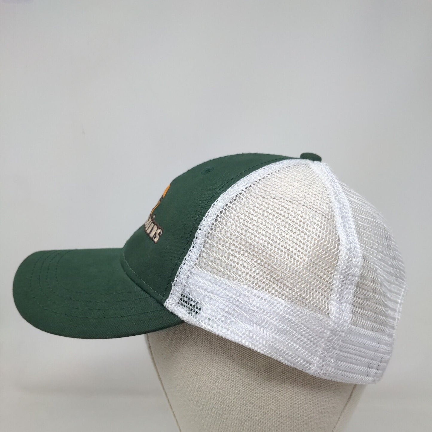 Great Plains Strapback Mesh Back Trucker Hat Green OSFA Embroidered