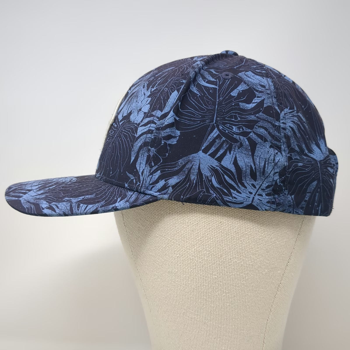 Travis Mathew Snapback Blue One Size Hat Ka'anapali Maui Floral Monstera Print