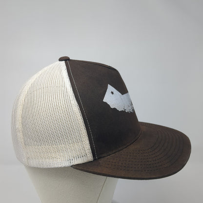 The Classics Yupoong Snapback Trucker Hat Black One Size Adjustable Mesh Back