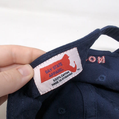 Boston Est. 1630 Slideback Hat Blue One Size Adjustable Embroidered Bay State