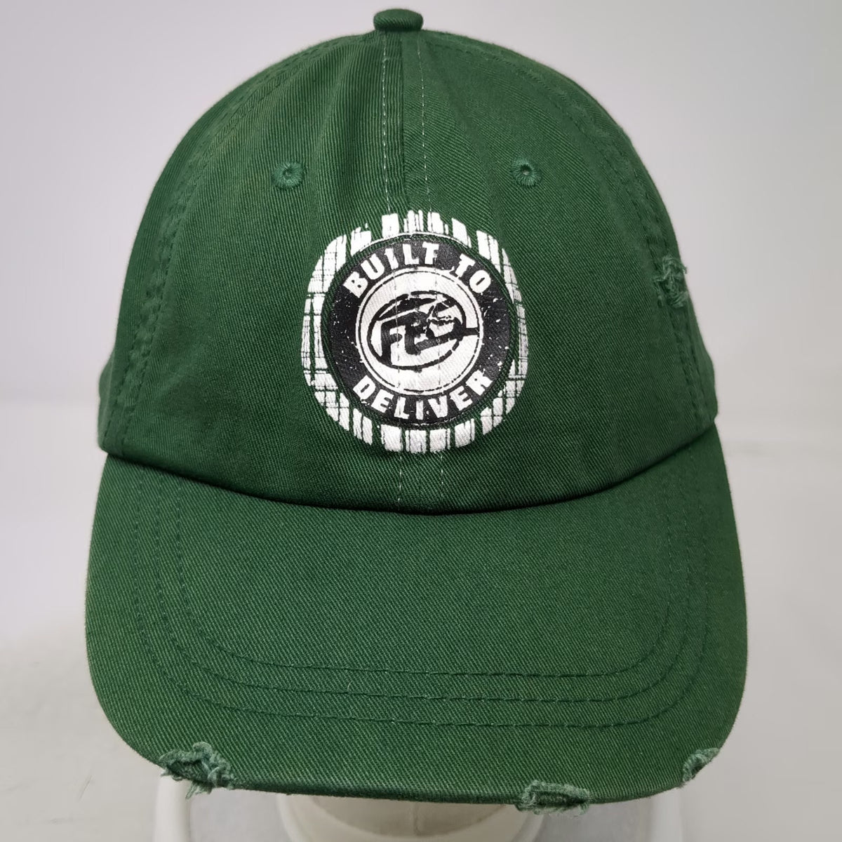 Source Baseball Cap Green OS Strapback Distressed Franklin Building Supply Hat