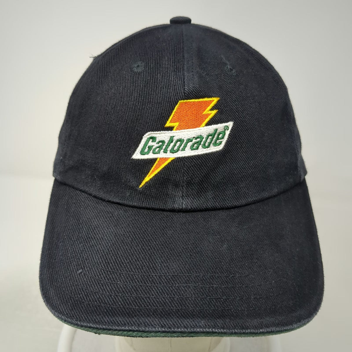 Gatorade Logo Baseball Cap Black One Size Embroidered Slideback Strap Hat