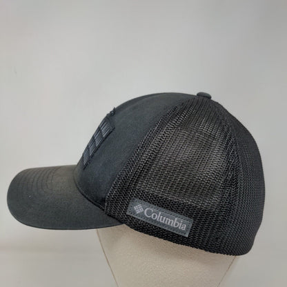 Columbia Pine Tree Flag Fitted Mesh Back Trucker Hat Black One Size