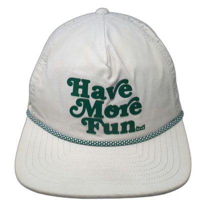 Melin Trucker Hat White S Have More Fun Hydro Perforated Golf Rope Snapback