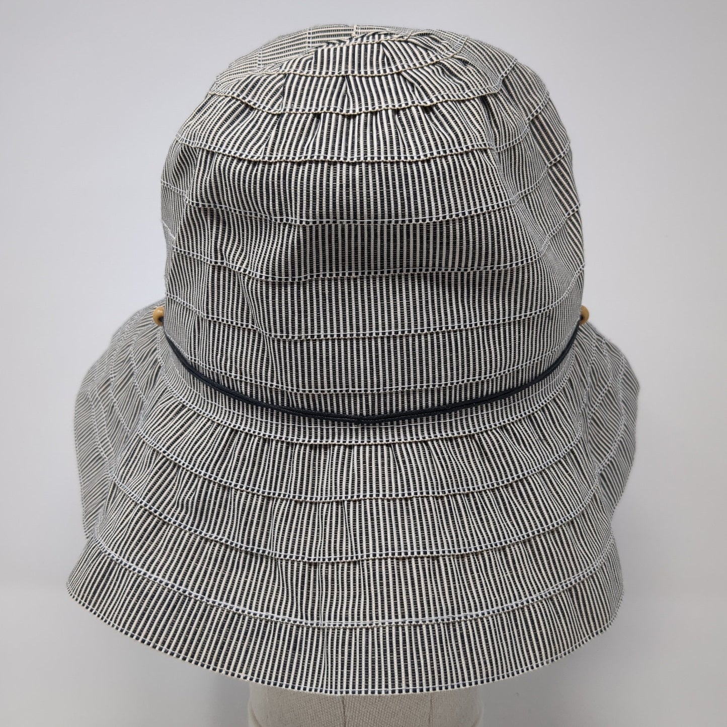 Unbranded Bucket Sun Hat Multicolor Beaded Striped Outdoor Blank