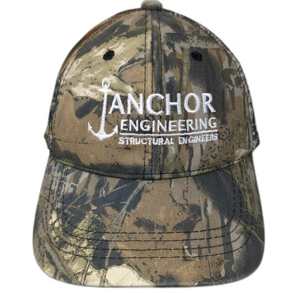 Outdoor Cap Baseball Cap Green OSFM Camo Mesh Anchor Engineering Strapback Hat