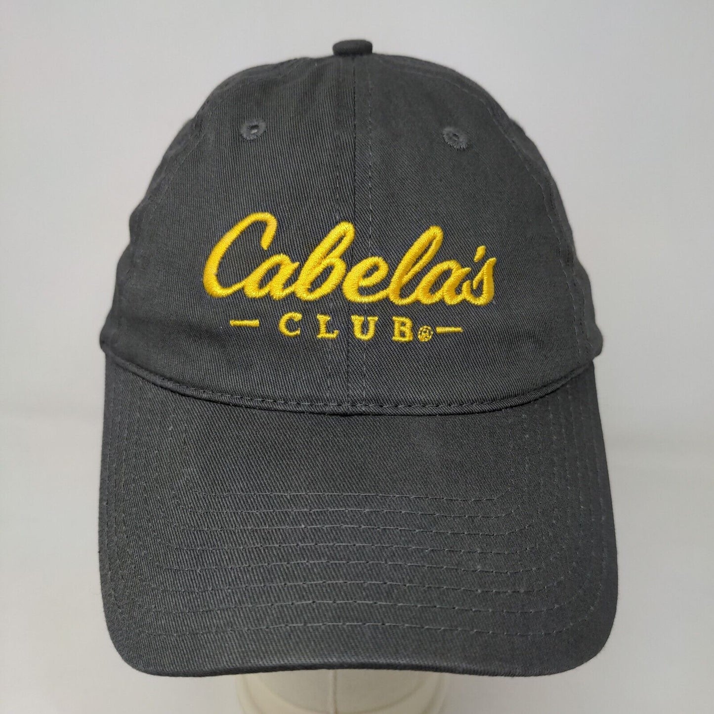 Cabela's Club Men's Slideback Hat Gray Size OSFM Embroidered Logo