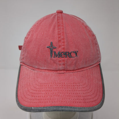 Mercy Slideback Hat Red One Size Adjustable Embroidered North End