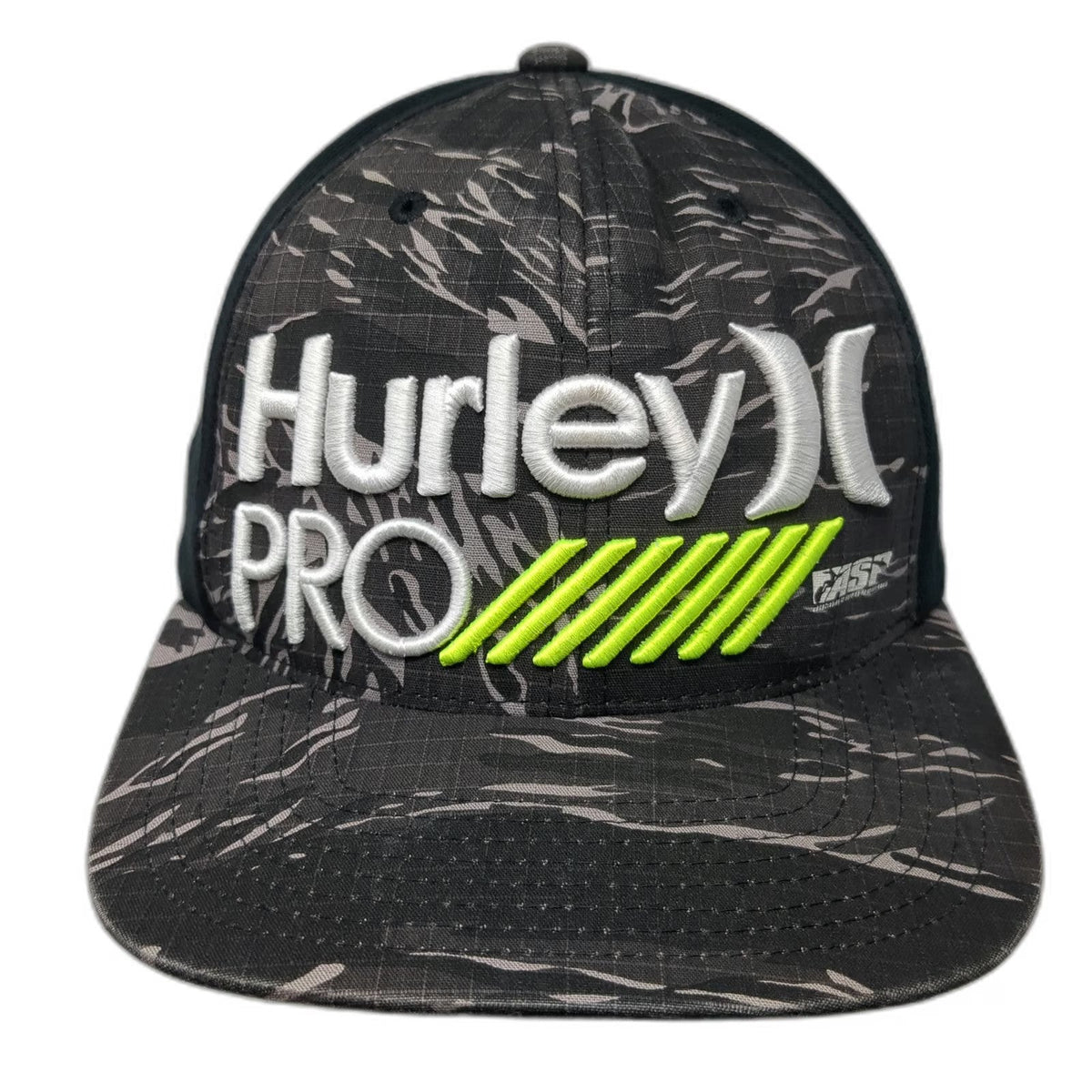 Hurley Snapback Hat Black One Size Camo Pro Flexfit 110 Flat Bill Underbrim