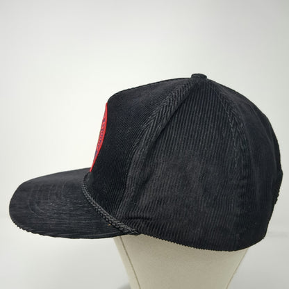 Otto 5 Panel Black One Size Corduroy Dutch Harbor Seafoods M/V Galaxy Rope Hat