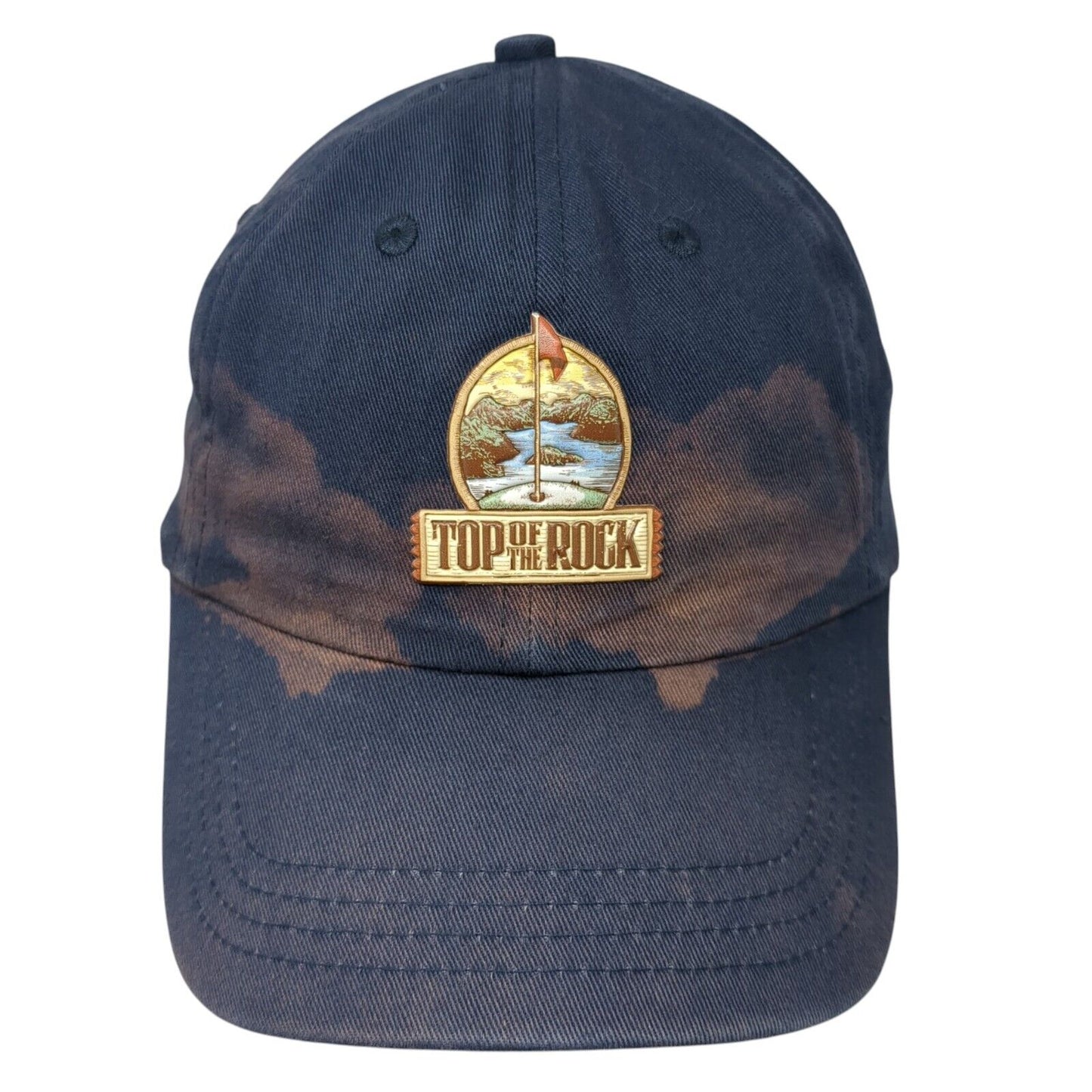 Top Of The Rock Patch Strapback Hat Blue Small Adjustable Imperial