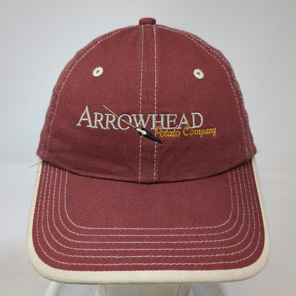 Port Authority Red Baseball Cap OSFM Arrowhead Potato Company Logo Hat Cotton