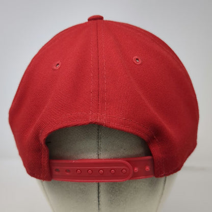 New Era Kansas City Chiefs NFL Snapback Hat Red One Size Flat Brim Gray Logo