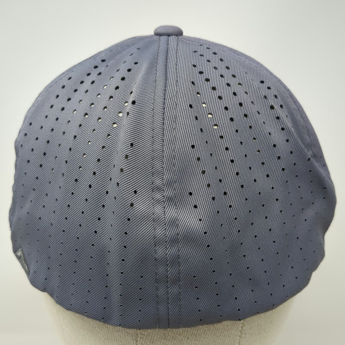 Pacific Headwear Baseball Cap Gray XL Perforated Stretch Fit Calvary Logo hat
