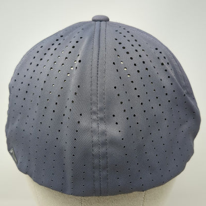 Pacific Headwear Baseball Cap Gray XL Perforated Stretch Fit Calvary Logo hat