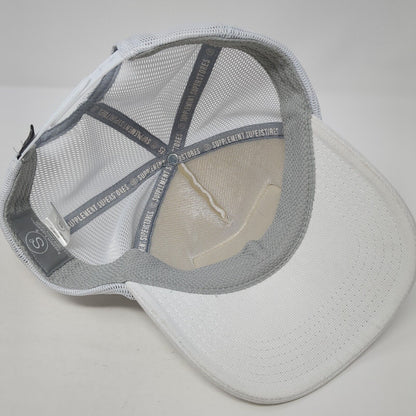 S2faction USA Flag Patch Snapback Trucker Hat White One Size Mesh Back