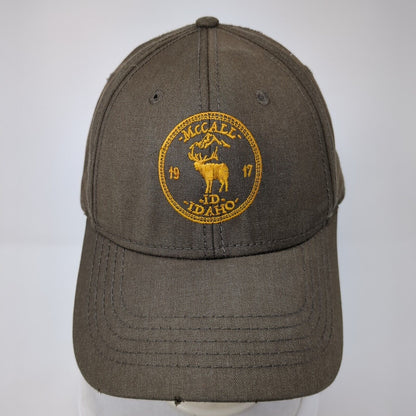 McCall Idaho 1917 Strapback Hat Brown One Size Adjustable Embroidered ACE USA