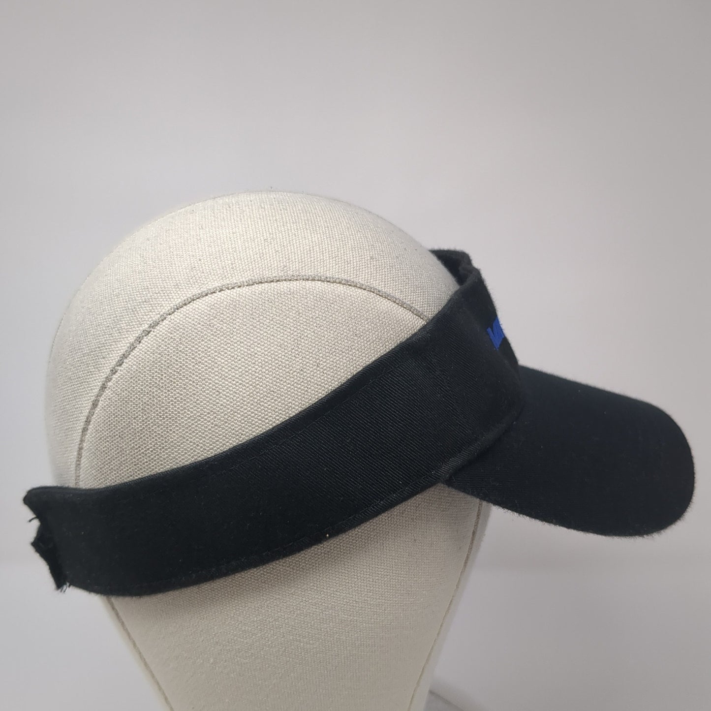 Mini Mart Sun Visor Hat Black One Size Adjustable Strap Embroidered Hit Wear