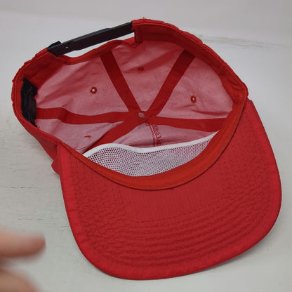 Coal 5 Panel Hat Red One Size Nylon Snapback Palm Tree Sunset Graphic Outdoor