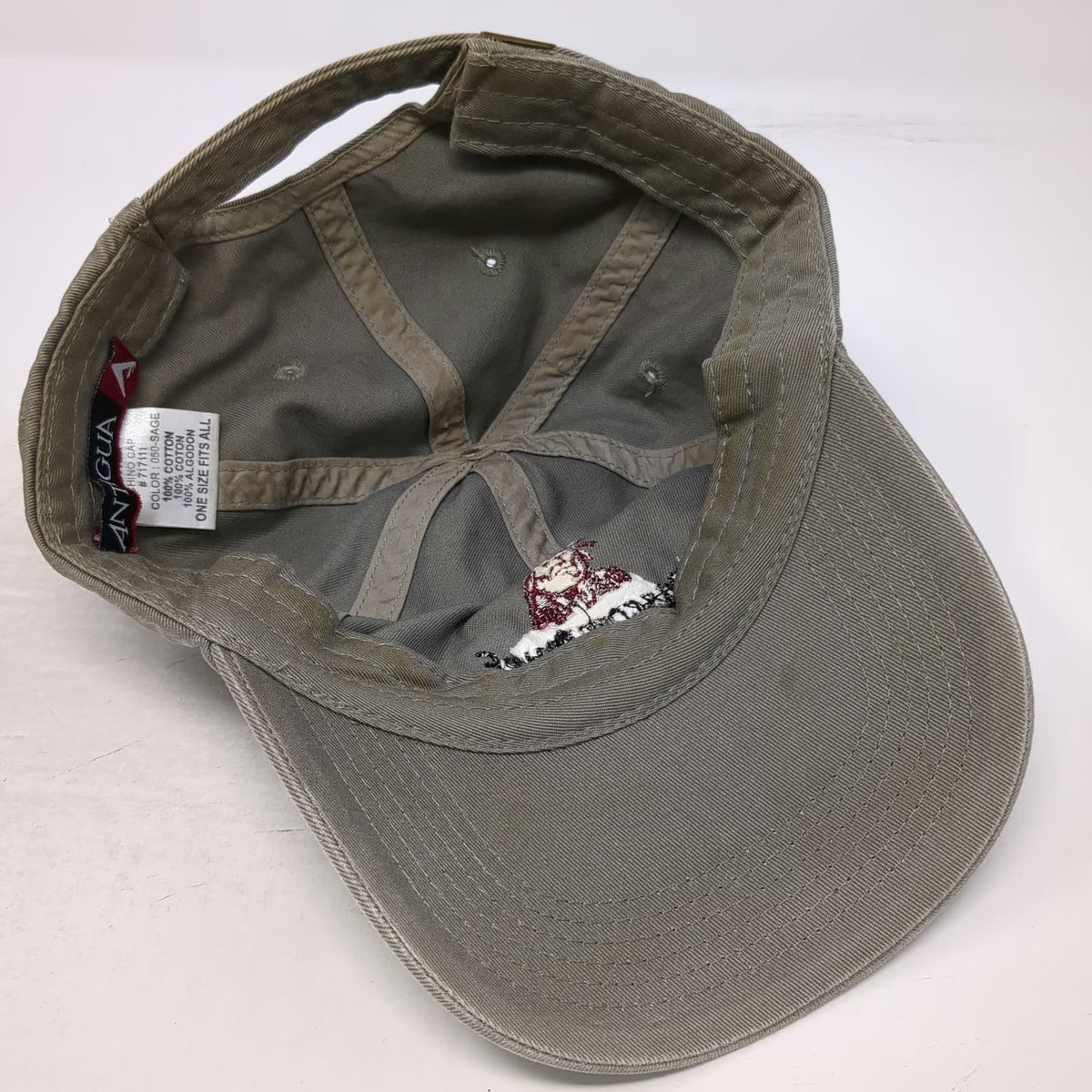 Antigua Baseball Cap Brown One Size Pascommuck Club Pasco Open 2013 Hat Cotton