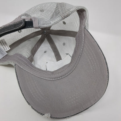 Gracie Designs Ponyback Trucker Hat Gray OS Adjustable Mesh Floral Distressed