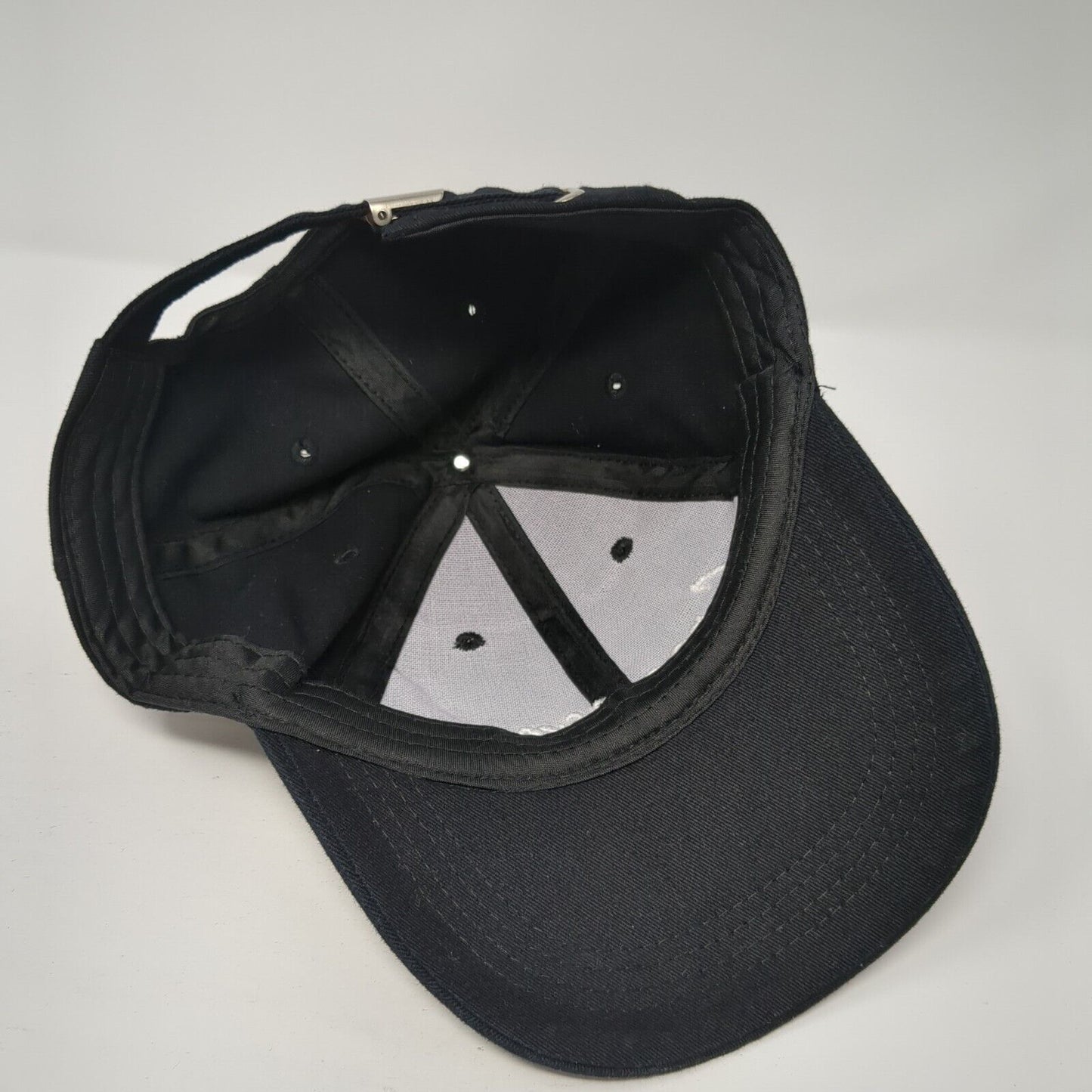 Groomsman Slideback Hat Black One Size Adjustable Embroidered Vented Holes