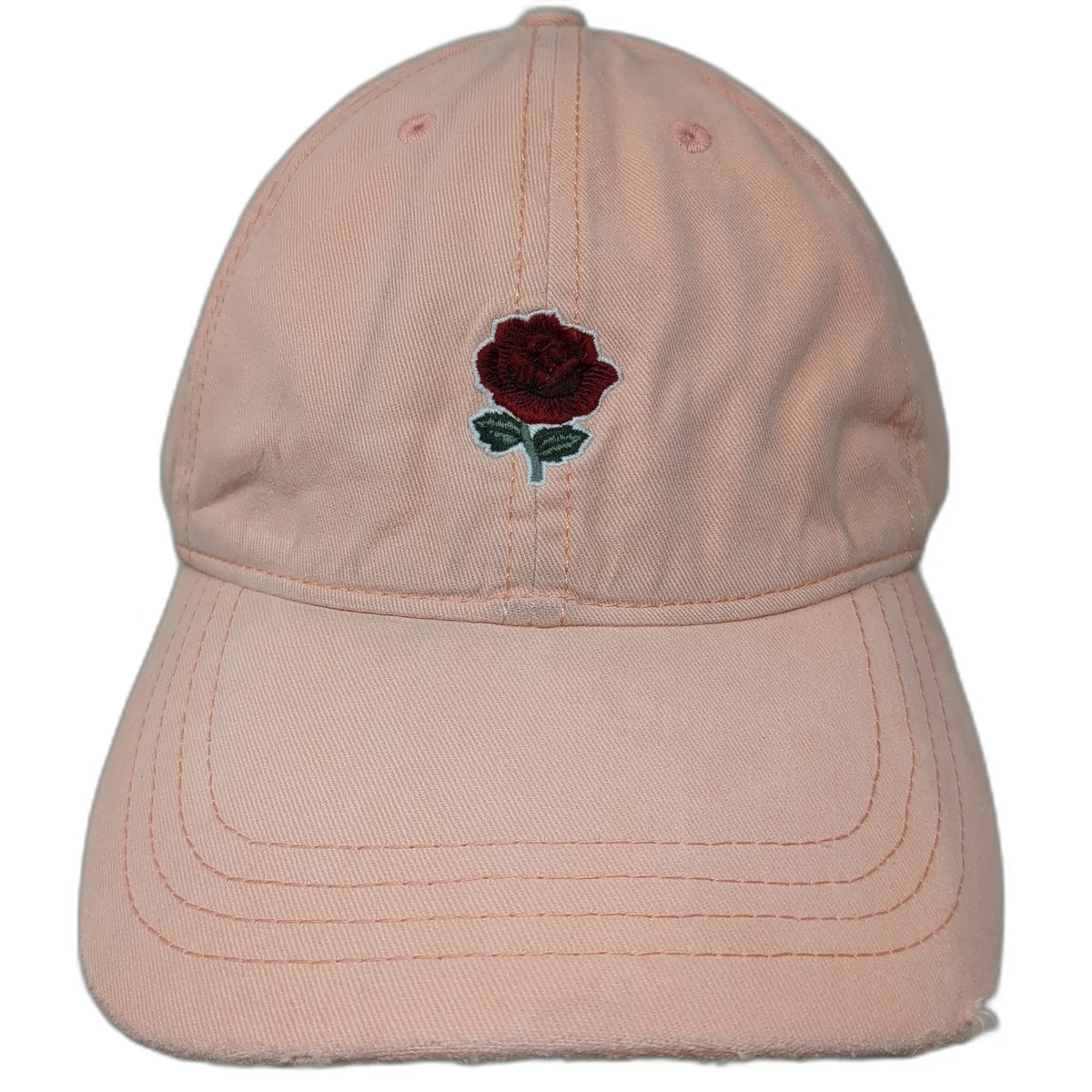Abercrombie & Fitch Pink Baseball Cap One Size Rose Embroidery Adjustable Hat