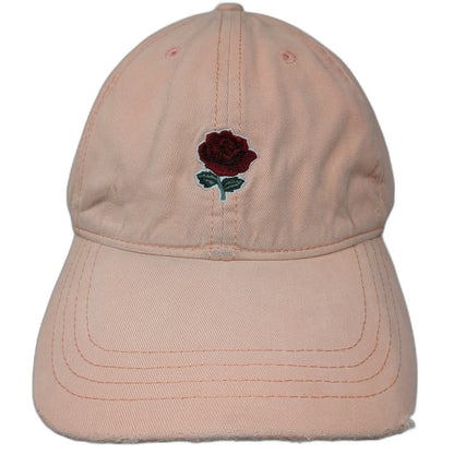 Abercrombie & Fitch Pink Baseball Cap One Size Rose Embroidery Adjustable Hat