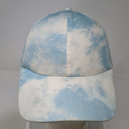 David and Young Baseball Cap Blue White One Size Tie Dye Cloud Print Cotton Hat