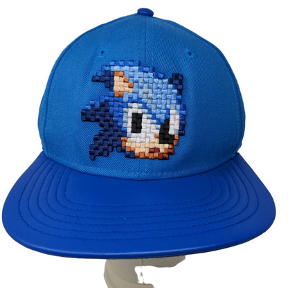Sega Boy's Sonic the Hedgehog Snapback Hat Blue Size OSFM Crochet Embroidered