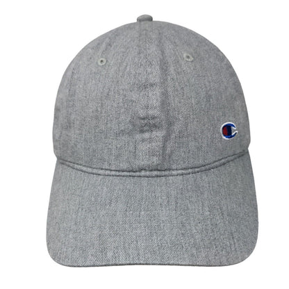 Champion C Logo Slideback Hat Solid Gray OSFA Adjustable Embroidered