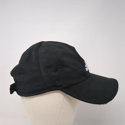 Adidas 3 Stripes Climalite Strapback Hat Black One Size Embroidered