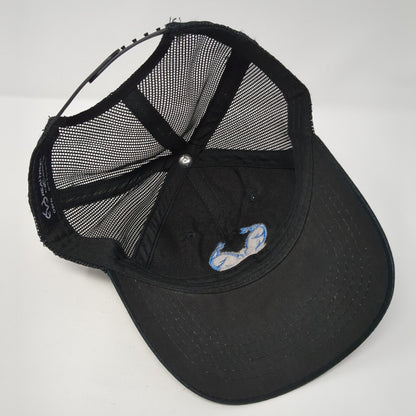 Realtree Fishing Snapback Mesh Back Trucker Hat Black One Size Solid