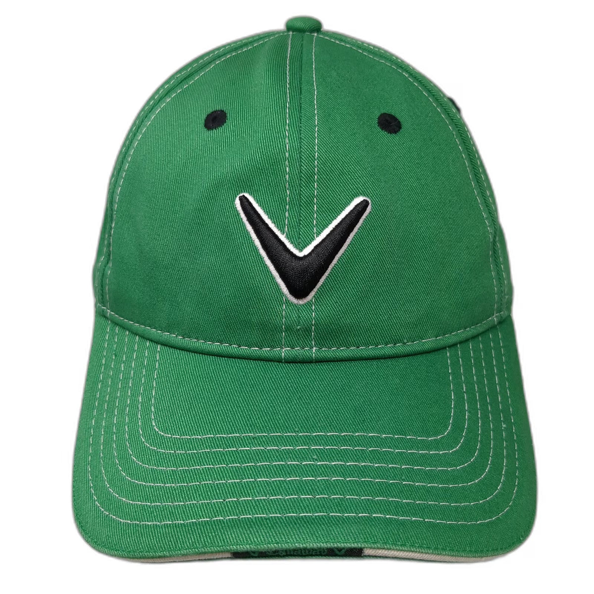 Callaway Baseball Cap Green One Size Strapback Chevron Logo Golf Sport Hat