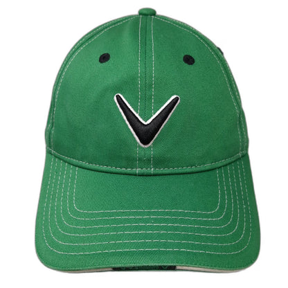 Callaway Baseball Cap Green One Size Strapback Chevron Logo Golf Sport Hat
