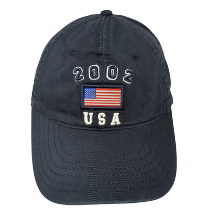 2002 USA Slideback Hat Blue OS Adjustable Embroidered Patriotic Arizona Jean Co