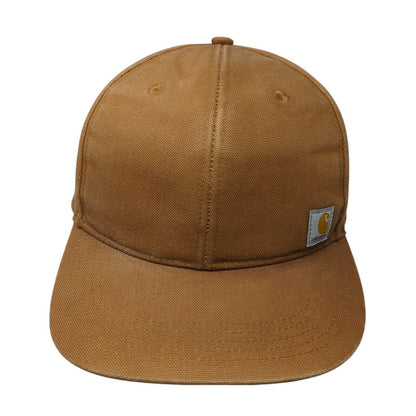 Carhartt Snapback Hat Brown One Size Adjustable Embroidered Logo 6 Panel