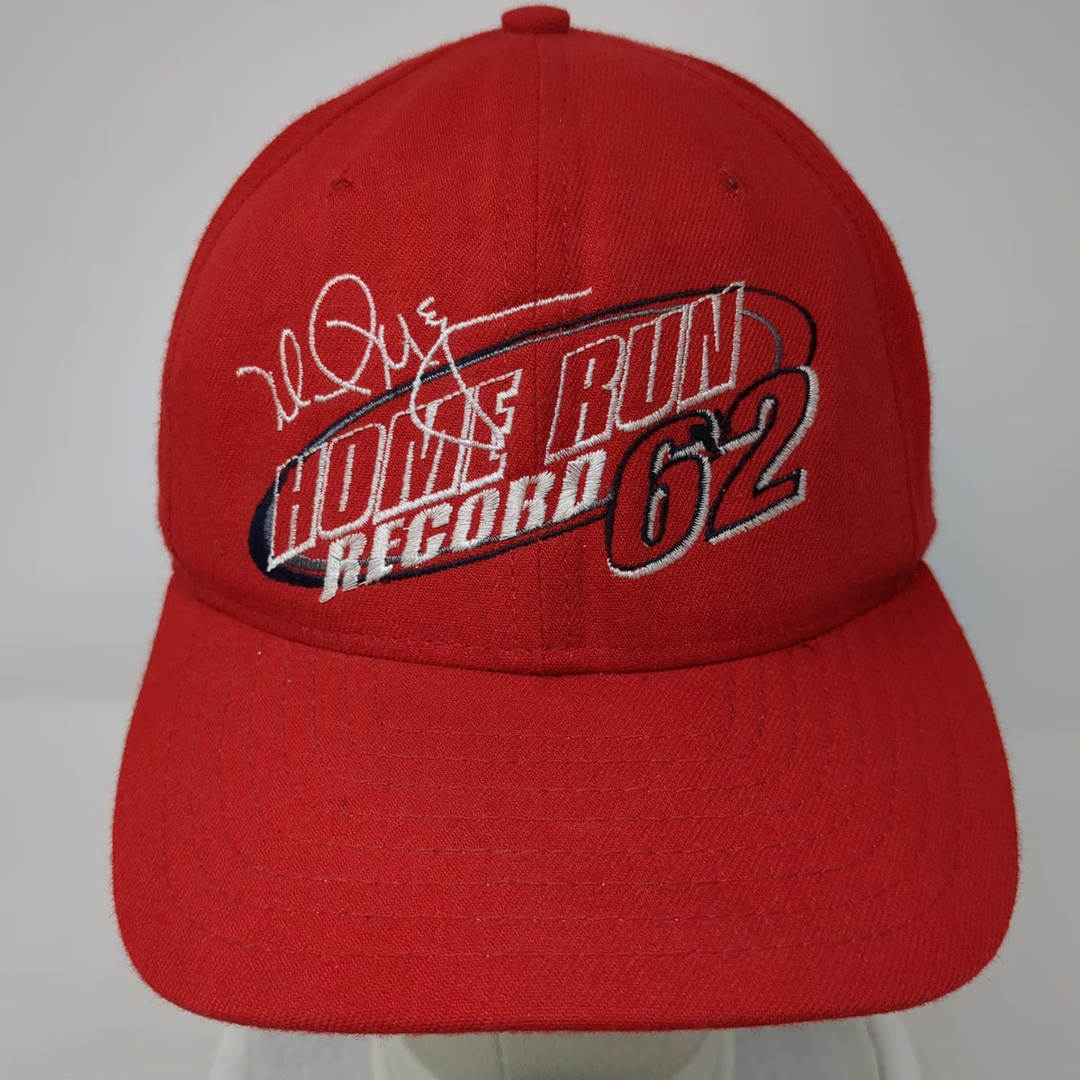 New Era Snapback Hat Red L Mark McGwire 62 Home Run Record St. Louis Cardinals