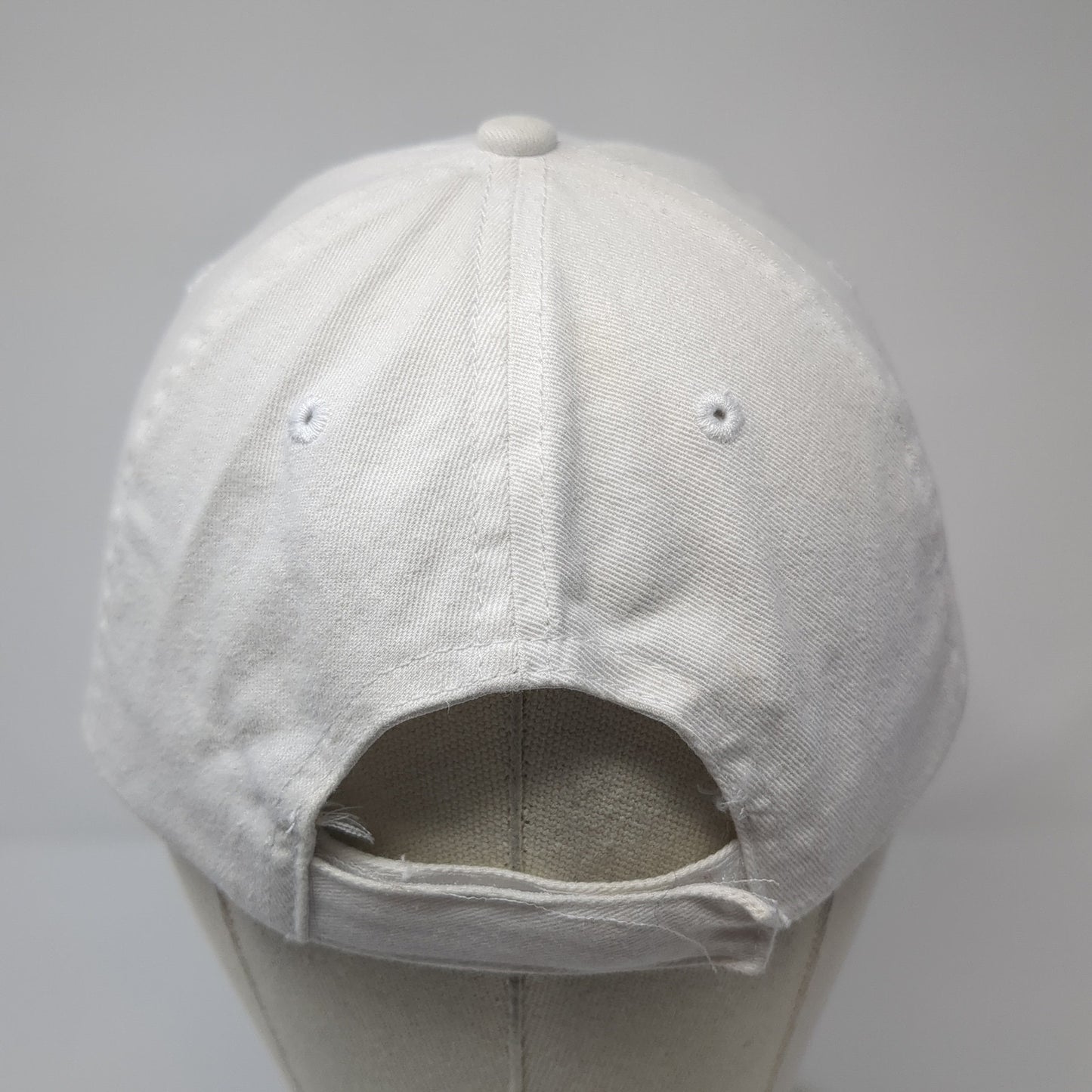 Genesis Care Strapback Baseball Cap White OS Adjustable Embroidered Hit Wear
