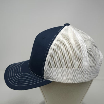 Richardson 112 Trucker Hat Blue One Size Mesh Snapback Blank Contrast Stitch