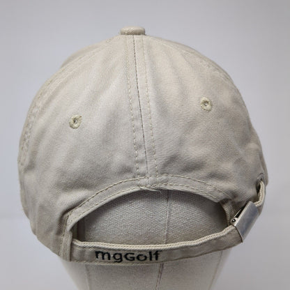 MG Golf Slideback Hat Tan One Size Adjustable Embroidered 6 Panel