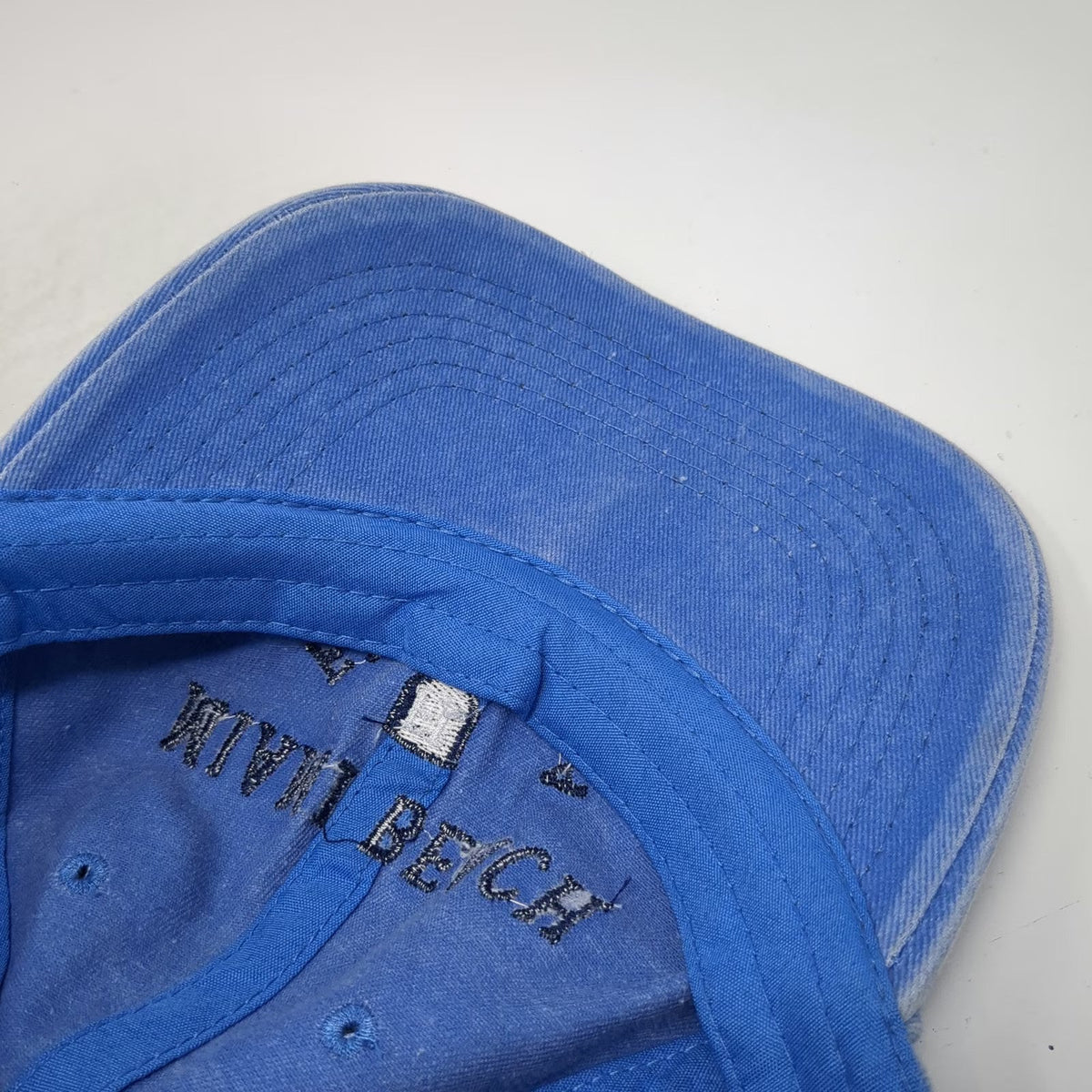 Sunkiss Kap Baseball Cap Blue One Size Miami Beach Florida Slideback Hat Shield