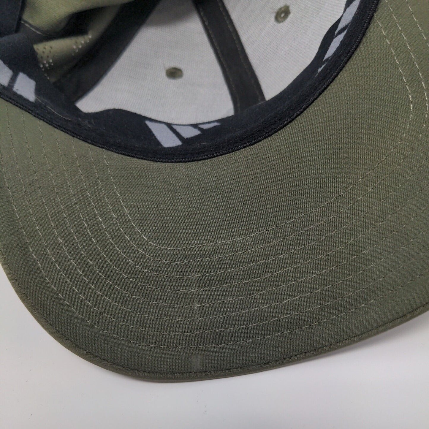 Adidas Aeroready Fitted Hat Green S/M Solid Laser Cut 3 Stripes