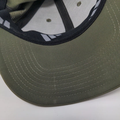 Adidas Aeroready Fitted Hat Green S/M Solid Laser Cut 3 Stripes